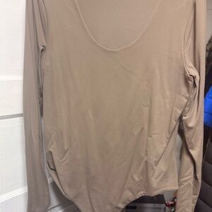 Women's Long Sleeve mocha bodysuit